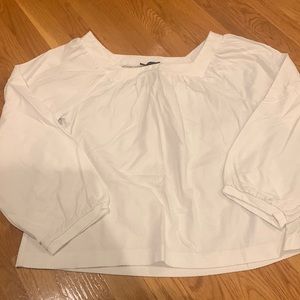 J Crew White Top - SIZE MEDIUM